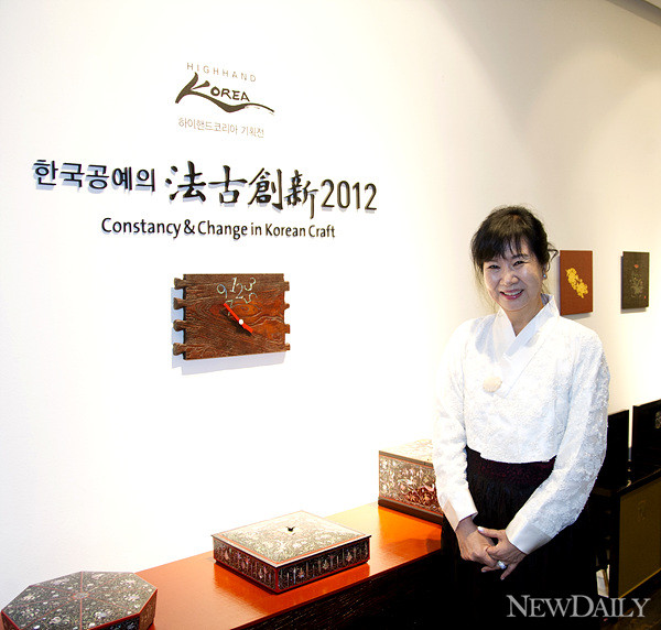 ▲ '한국 공예의 법고창신 2012’를 기획한 손혜원 대표ⓒ양호상 기자