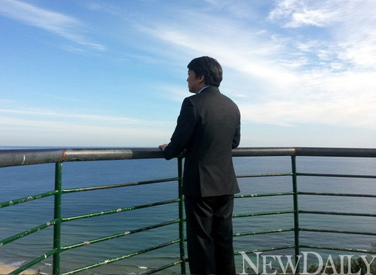 ▲ 안철수 무소속 대선 후보가 통일전망대를 찾았다. 이날 전망대에 올라 북쪽을 바라보는 안 후보. ⓒ 뉴데일리