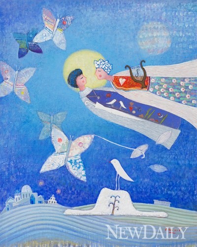 ▲ 푸른 빛 산토리니 91x73cm oil on canvas 2012 ⓒ 정일