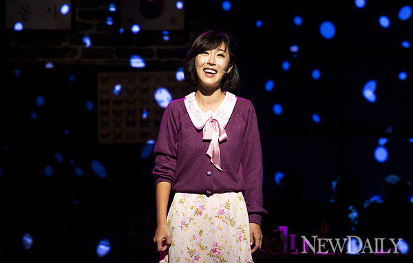 ▲ 창작 뮤지컬 ‘부활 더 골든데이즈’ 석주명을 사랑하는 여인 지민 역에 슈(유수영)ⓒ양호상기자