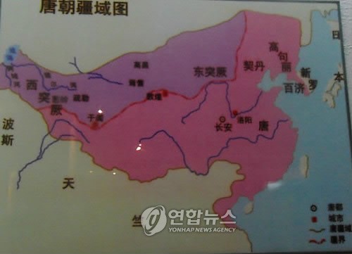 ▲ 미국 의회조사국(CRS)이 한반도에 대한 중국의 역사적 인식을 설명하는 보고서에 ‘고구려와 발해가 당나라의 지방정권’이라는 중국 측 주장을 그대로 실을 것으로 전해지면서 논란을 빚고 있다. 사진은 고구려와 백제를 당나라 영토로 표시한 중국 후산성 역사기념관의 ‘당조강역도’(자료사진).ⓒ 연합뉴스