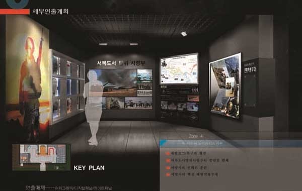 ▲ 연평도에 개관할 '연평도 포격도발 기념관' 상상도. 6개의 테마로 전시실을 꾸몄다.