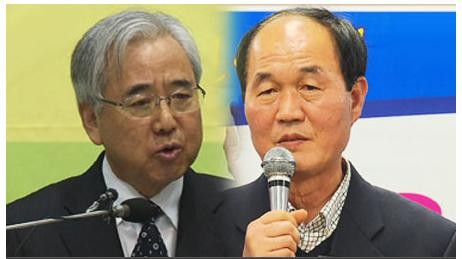 ▲ 문용린 서울시교육감 우파 단일후보(왼쪽), 이수호 서울시교육감 좌파 단일후보(오른쪽).ⓒ 연합뉴스