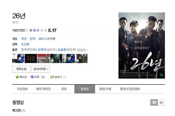 ▲ 포털 네이버의 영화 소개란 캡쳐. 평점이 계속 오르내리고 있다.
