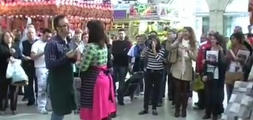 ▲ 스페인 발렌시아 (Valencia)의 중앙 시장 (Central Market)에서 벌어진 오페라 ‘플래시 몹’을 담은 동영상 ⓒ 유투브 동영상 캡처