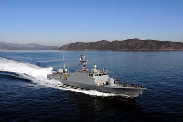 ▲ 미사일고속함(PKG) 1번함 윤영하함의 모습. 총 18척을 도입할 예정이다.