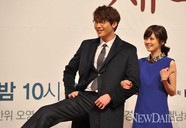 ▲ '학교2013' 제작발표회에 참여한 최다니엘과 장나라ⓒ이종현 기자