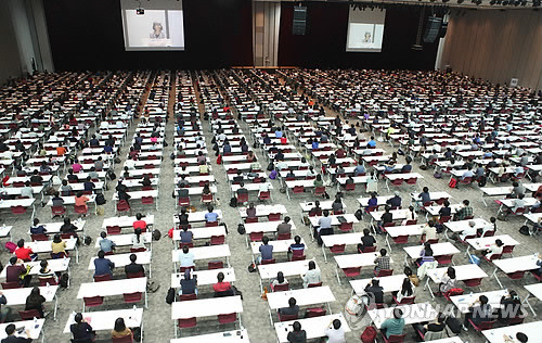 ▲ 한 대기업의 신입사원 공채 모습(자료사진).ⓒ 연합뉴스