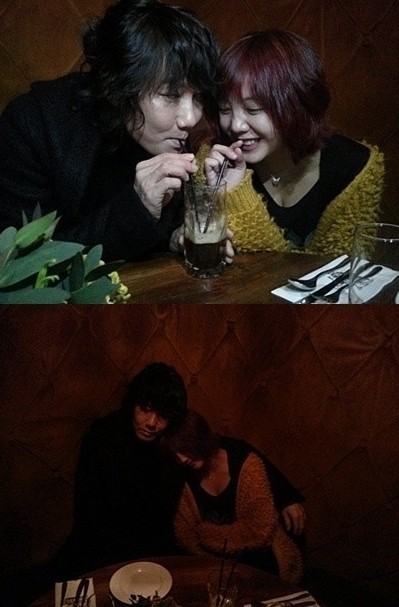 ▲ 가수 김장훈이 배우 고은아와 다정하게 찍은 사진과 함께 "고은아와 열애중"이라고 폭로했다. ⓒ 김장훈 미투데이