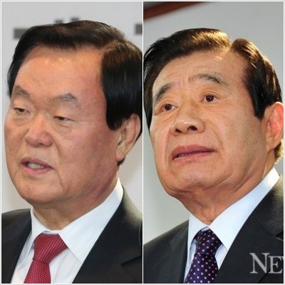 ▲ 김경재 기획특보(왼쪽), 한광옥 수석부위원장 ⓒ 연합뉴스, 뉴데일리