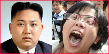 ▲ 왼족 사진의 김정은에 대해서는 단 한 마디도 나쁜 말을 하지 않는 이정희. 오른족 사진의 이정희는 대한민국에 대해서는 온 입이 찢어지도록 '저주의 비난'을 쏟아낸다. 이런 부류와의 통합이 과연 가능할 것인가? 생각해볼  논제임이 분명하다.   ⓒ