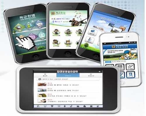 ▲ 육군이 만든 스마트폰 앱들. 앞으로 더 늘어날 것이라고 한다.