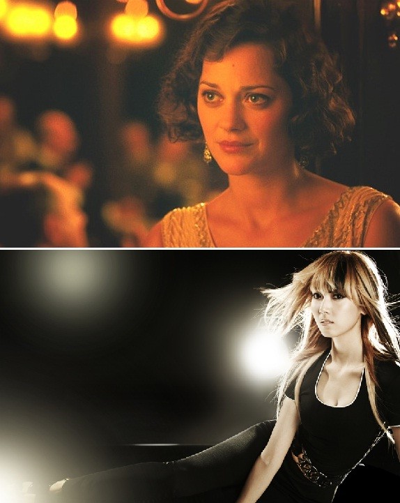 ▲ (위)2위 마리옹 꼬띠아르, (아래)소녀시대 제시카