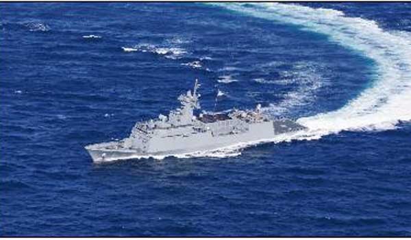 ▲ 차기호위함 '인천함'이 운행하는 모습.