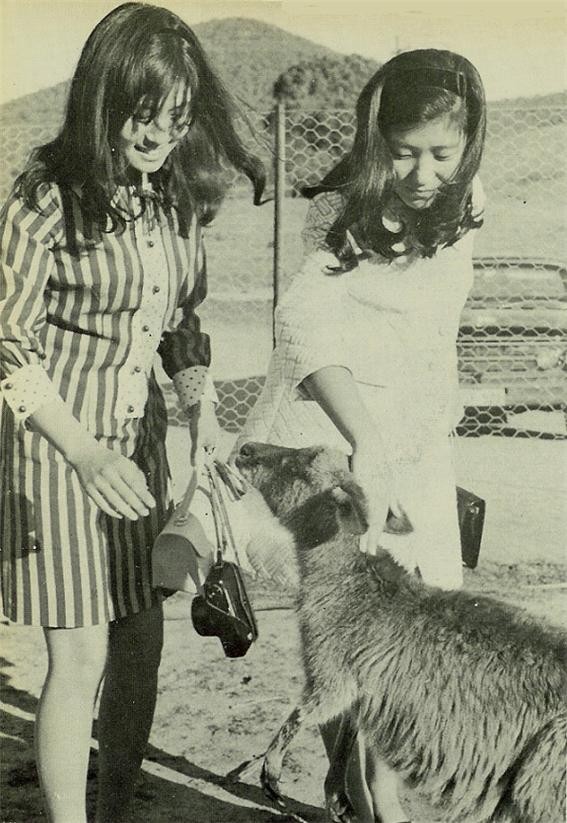 ▲ 호주 멜보른 동물원에서의 근혜 양 (오른쪽, 1968.9.17일)ⓒ소장자 이현표.
