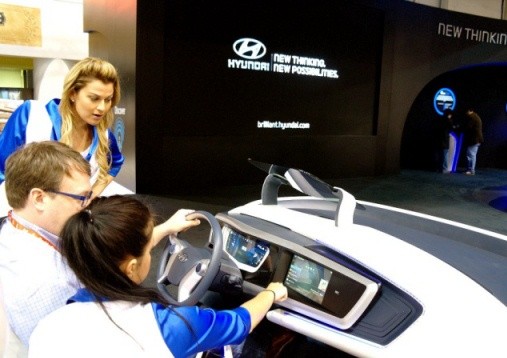 ▲ ⓒ첨단 차량IT 기술이 적용된 콘셉트 카.