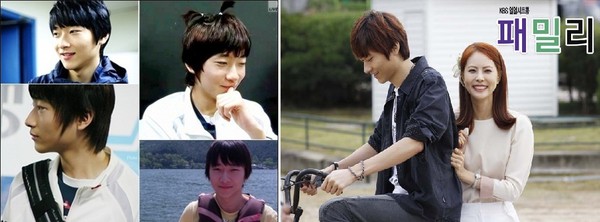 ▲ 왼쪽-과거 민찬기의 모습, 오른쪽-패밀리에서 박지윤과 호흡을 맞추고있는 민찬기