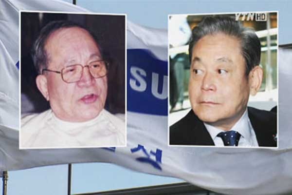 ▲ 이맹희 씨(왼쪽)와 이건희 삼성 회장(오른쪽) 소송 관련 보도화면.[사진:YTN 화면캡쳐]