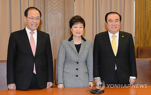 ▲ 박근혜 대통령 당선인과 여야 대표는 7일 북한의 핵실험 도발 위협에 대해 이를 즉각 중단할 것을 강력히 요구했다.  ⓒ 연합뉴스