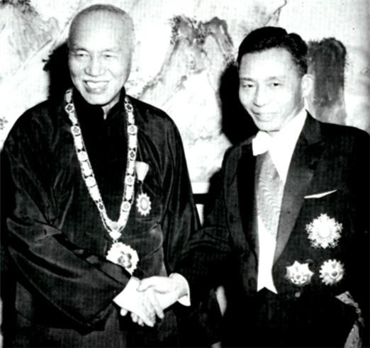 ▲ 박 대통령이 장개석 총통을 위해 베푼 만찬 (1966.2.16일)ⓒ소장자 이현표.