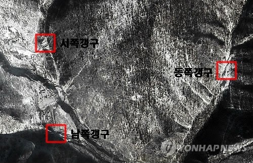 ▲ 구글어스가 지난해 11월 13일 촬영한 북한 함경북도 길주군 풍계리 핵실험장 일대 모습. ⓒ 연합뉴스DB