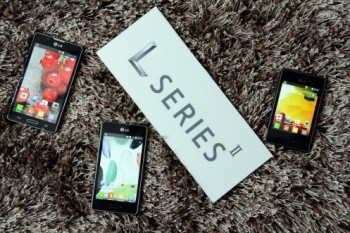 ▲ ⓒ왼쪽부터 ‘옵티머스 L5II’,‘옵티머스 L7 II’,‘옵티머스 L3II’.