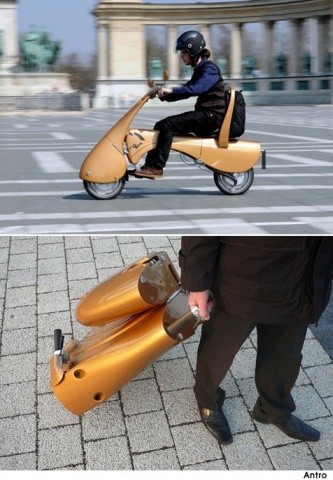 ▲ ⓒ안트로가 공개한 소형 전기스쿠터 모습.