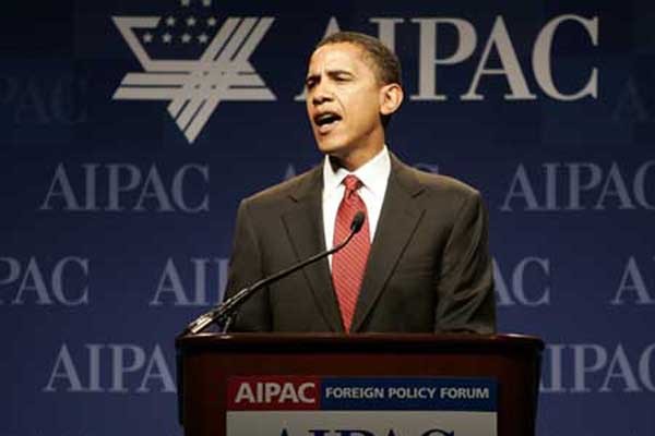 ▲ 오바마 美대통령이 유대인 로비단체인 '미국-이스라엘 공공정책위원회'에서 연설을 하고 있다.