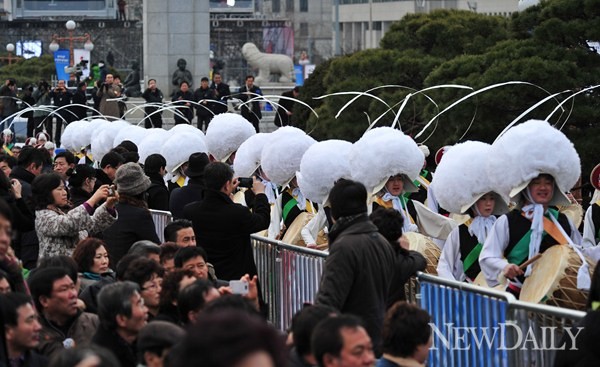 ▲ 신바람 대통합 풍물단 ⓒ 정상윤