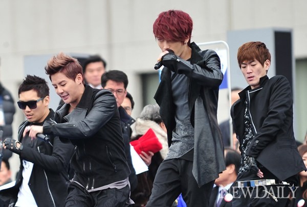 ▲ 하나되는 대한민국 시대공연 맡은 JYJ ⓒ 정상윤