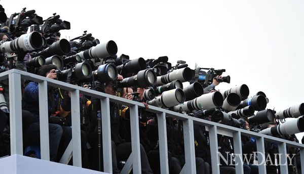 ▲ 제18대 대통령 취임식장에 몰린 내외신 ⓒ 정상윤