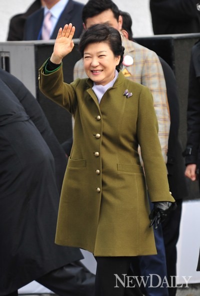 ▲ 취임식장에 입장하는 박근혜 대통령 ⓒ 정상윤