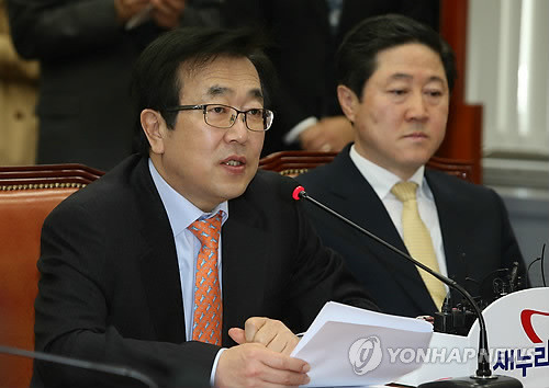 ▲ 서병수 새누리당 사무총장이 1일 오전 국회에서 열린 최고위원회의에서 모두발언을 하고 있다. ⓒ연합뉴스