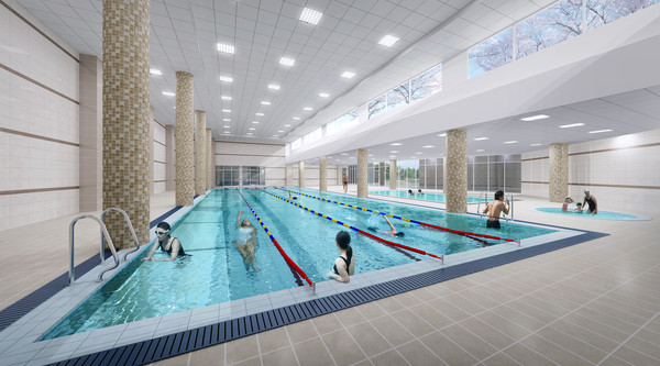 ▲ ⓒ세종시 중흥S클래스프라디움 실내수영장.