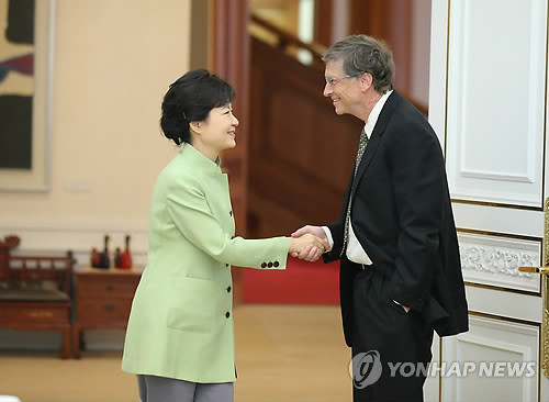 ▲ 박근혜 대통령을 예방한 빌 게이츠ⓒ