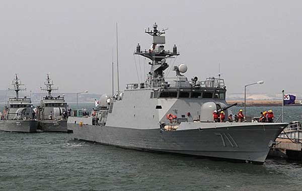 ▲ 24일 진수한 '김창학' 함과 같은 급인 '윤영하' 함의 모습. PKG급이라고도 부른다.