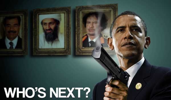 ▲ 오사마 빈라덴 사살작전 이후 해외 네티즌들이 만든 패러디. 美정부가 이번 주한 美대사관 협박편지를 '테러위협'으로 받아들일 경우 오바마 대통령 뒤에는 정은이 사진이 걸릴 가능성이 높다.