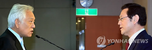 ▲ 민주통합당 당권에 도전한 김한길-이용섭 의원. ⓒ연합뉴스