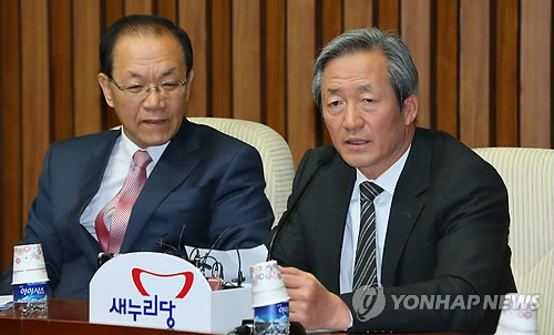 ▲ 새누리당 정몽준 의원이 최고중진연석회의에서 발언하고 있는 모습. ⓒ연합뉴스