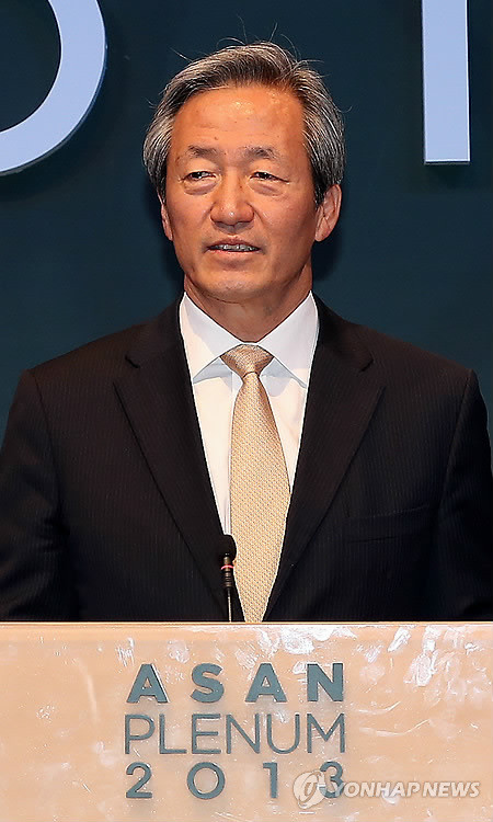 ▲ 정몽준 의원이 서울 그랜드 하얏트 호텔에서 아산정책연구원 주최 세미나에서 개회사를 하고 있다. ⓒ연합뉴스