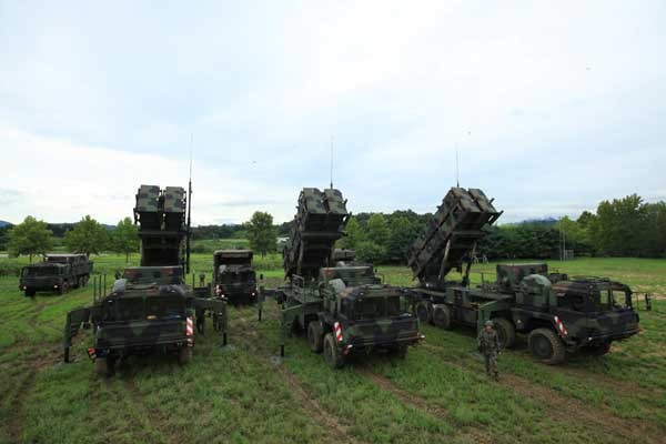 ▲ 공군 방공유도탄사령부가 운영하는 패트리어트 PAC2 미사일 포대.