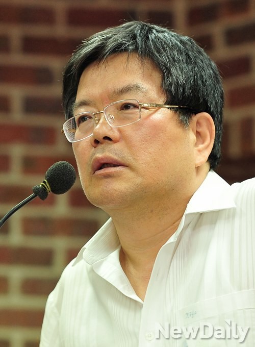 ▲ 지난 13일 서울 중구 정동제일교회에서 열린 제28회 이승만포럼에 발표자로 참가한 서상문 강사.ⓒ정상윤