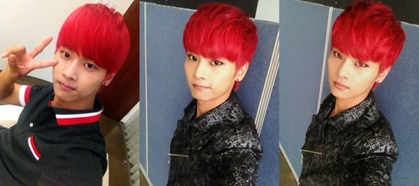 ▲ 3단 변신 과정을 보여주고 있는 '빅스' 멤버 '엔'ⓒ젤리피쉬