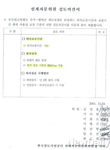 ▲ [설계자문위원 검토의견서]