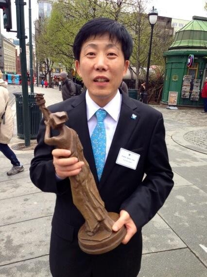 ▲ 하벨상 수상한 자유북한운동연합 박상학 대표 ⓒ 뉴데일리DB