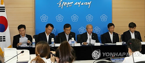 ▲ ▲27일 열린 경제부처 장관 합동 브리핑 ⓒ연합뉴스