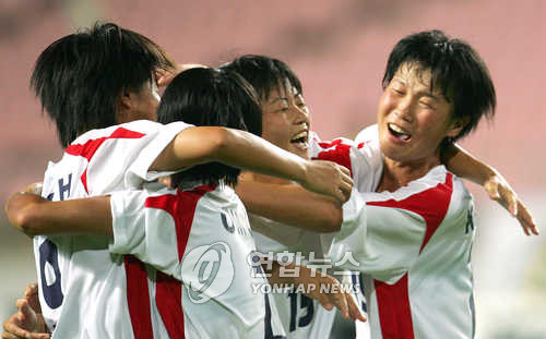 ▲ 북한여자축구대표팀 선수들.ⓒ연합뉴스