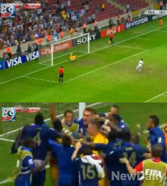 ▲ U-20 월드컵 결승전에서 프랑스가 우루과이를 승부차기 끝에 꺾고 승리했다. ⓒ유투브 화면 캡쳐