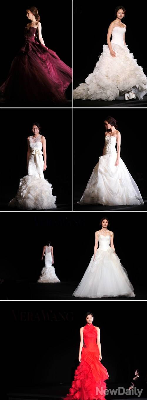 ▲ 여성들의 선망, 디테일한 레이스가 돋보이는 2013 가을 컬렉션 베라왕의 드레스