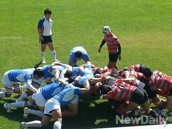 ▲ 제24회 대통령기 럭비대회 대학부 결승전이 벌어진 전라남도 강진군 럭비전용구장.ⓒ대한럭비협회